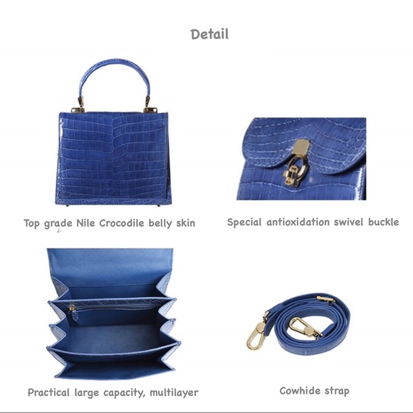 Pre-Order D’MOM HebillaNile CrocodileBelly handbag - Picture 4 of 8